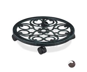 Carrello portavasi Supporto per piante Sottovaso mobile 4 ruote Antico 25 kg
