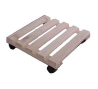 Carrello portavaso porta vaso vasi fioriera con ruote in abete 36x36 cm.