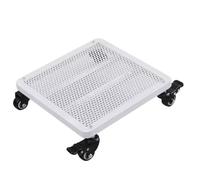 Carrello portavaso Rettangolare in Metallo con Ruote, Bianco, 40 Pezzi - Ideale per Piante da Interno, Decorazioni da Giardino, Mobilità Interna, organizzazione della casa