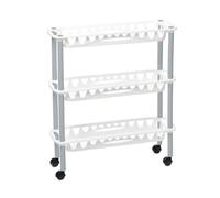 Carrello Portaverdure salvaspazio con ruote still 3 piani Bianco