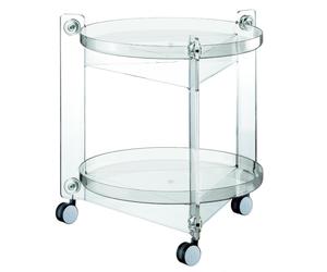 Carrello Portavivande diametro 66xh63.5 cm Massoni Con Ruote Guzzini Trasparente trasparente