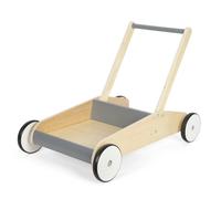small foot Carrello Primi passi color grigio ardesia, carrello da spingere, con spazio portaoggetti, dai 12 mesi, 12550