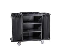 Carrello professionale per pulizie per hotelsHandPush Carrello di pulizia con borsa di stoffa e stoccaggio Organizzatore multifunzionale per servizio in camera per una manutenzione efficiente della