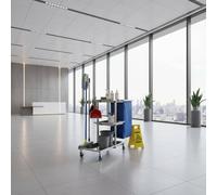 Carrello Pulizie Professionale con Ruote per Hotel, Centri Commerciali