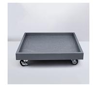 Carrello quadrato per piante con rotelle, resistente, per spostare fioriere in vaso (30 cm)