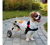 Carrello regolabile a 2 ruote per cani con sedia a rotelle, supporto completo per cani anziani, disabili, feriti artritici, leggero, pieghevole, per la riabilitazione