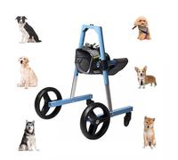Carrello regolabile per esercizi di camminata del cane, sedia a rotelle per cani feriti, solo supporto per gambe anteriori, ideale per cani amputati disabili