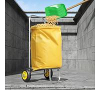 Carrello Regolabile Portasacco Per Foglie, Ruote Fuoristrada Da 8 Pollici, | Pieghevole E Resistente Realizzato In Acciaio Al Carbonio Ideale Per Rifiuti Da Giardino, Cortile E Trasporto Di Cereali