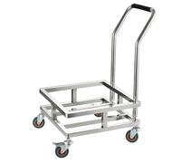 Carrello resistente con ruote per secchi, barili e secchi