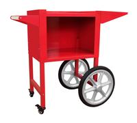 Carrello retrò rosso KuKoo per macchina popcorn in acciaio inox