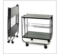 CARRELLO RICHIUDIBILE KARRY & GO METALLO 2 RIPIANI 1 CESTELLO 4 ROTELLE