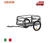 Carrello Rimorchio Bici Bicicletta capacità di carico 72Kg sgancio rapido