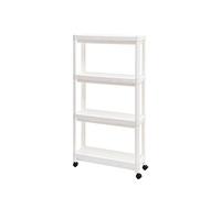 Carrello rimovibile con cuciture sui bordi per cucina e bagno, scaffale con slot laterali per frigorifero massimizza lo spazio e la nizzazione