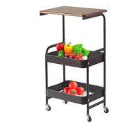 Carrello rotabile con ruote, scaffale di stoccaggio, scaffale a più livelli, ripiani in piedi di grande capacità | Rack Utility Implementazione a 360° Organizzazione versatile