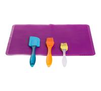 Carrello Rotelle Casa E Set Barbecue:2 Spazzola,1 Raschietto,1 Opaco,