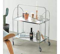 Carrello rotolante carrello rotolante, carrello per mobile acrilico trasparente a 2 livelli con ruote, carrello di servizi per organizzatore rotolare per camera da letto da pranzo per bagno cucina