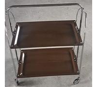 Carrello rotolante carrello rotolante, carrello per mobile acrilico trasparente a 2 livelli con ruote, carrello di servizi per organizzatore rotolare per camera da letto da pranzo per bagno cucina