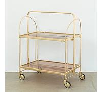 Carrello rotolante carrello rotolante, carrello per mobile acrilico trasparente a 2 livelli con ruote, carrello di servizi per organizzatore rotolare per camera da letto da pranzo per bagno cucina