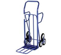 Carrello saliscale 6 ruote kg.150 doppia pala ribaltabile trasporto scatole sacc