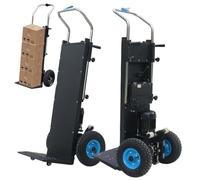 Carrello Saliscale Elettrico, Carico da 400 kg Carrello A Mano, Motore Brushless 1200 W, Batteria 48 V/36 Ah con Maniglia Telescopica, Facile Salita e Discesa delle Scale,001