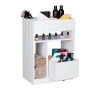 Carrello Salvaspazio Bagno Cucina HLP 55x38,5x23 cm Mobiletto Carrellino Ruote