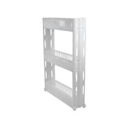 Carrello Salvaspazio Cucina Bagno 3 Ripiani Slim Versatile 52x14x73cm