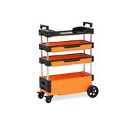 Carrello servente da laboratorio 2 cassetti 69 x 38,4 x 95,7 cm regolabile in altezza plastica