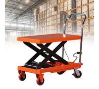 Carrello Sollevatore Capacità di Sollevamento Idraulico fino a 150kg, Piattaforma Elevatrice in Acciaio, Tavola 700x450mm, Altezza di Sollevamento 700x450mm, per Officina/Magazzino Manual