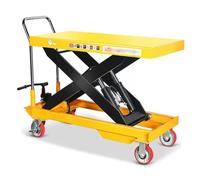Carrello Sollevatore Manuale Idraulico per Magazzino | Stile Carrello, Pompa a Pedale, Ruote Girevoli, Valvola Discesa(Style21-120x61x100cm-1000kg)