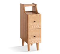 Carrello Sottile Con Ruote, Carrello In Legno, Scaffale For Dispensa, Carrello Portaoggetti A 2 Livelli, Mobiletto Portaoggetti, For Casa, Piccoli Spazi(62X30X40CM)