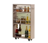 Carrello Sottile Con Ruote, Carrello Portaoggetti Con Ruote, Carrello Da Cucina Compatto, Carrello Da Cucina Estraibile For Spazi Stretti(Color3,20x55x80.5cm)