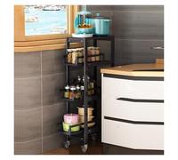 Carrello Sottile Con Ruote, Carrello Portaoggetti Ultrasottile Con Ruote, Carrello Portaoggetti Con Ruote, Ripiano Dispensa For Riporre Gli Oggetti In Casa(25x45x117cm)
