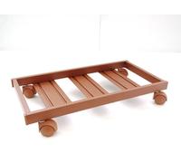 Carrello sottovaso rettangolare con ruote cm. 60x30