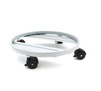 Carrello sottovaso tondo con ruote cm. 40 ALLUMINIO -