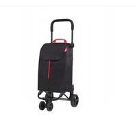 New Twin Trolley Per La Spesa Nero In Tela Da 50lt Con Portata Fino a 30kg
