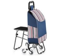 Carrello Spesa Deambulatori Per Anziani Rolling Walker Carrello Della Spesa Portatile Con Sedile Per Il Riposo Per Scale Da Arrampicata per Campeggio
