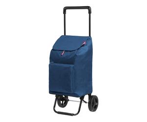 Carrello Spesa Gimi Blu Argo Resistente Antipioggia 42L Carrellino Portaspesa