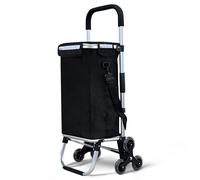 ® Carrello Spesa Pieghevole in Alluminio Carrello Portaspesa 6 Ruote con Borsa