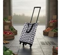 Carrello Spesa Pieghevole Salvaspazio Trolley Pieghevole con Manico per Mercato