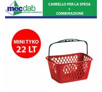 Carrello Spesa Supermercato 4 Ruote Colore Rosso Vari Modelli Cesta per Market