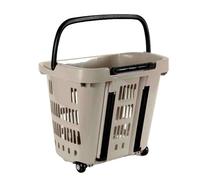 CARRELLO SPESA TROLLEY CESTINO Supermercato MAXI CESTA Cestino MARKET BEIGE 34LT