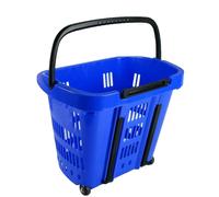 CARRELLO SPESA TROLLEY CESTINO Supermercato MAXI CESTA Cestino MARKET BLU 4641