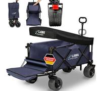 carrello spiaggia portatutto carro pieghevole carrozzina per cani 100 kg carro da campeggio carrello per bambini Pneumatici larghi Freno Portellone posteriore carretto con tetto
