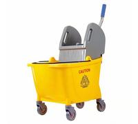 Carrello Strizzatore Pressa Integrata Carrello Lavapavimenti a 4 Ruote