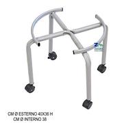 PIEDISTALLO PER CONTENITORE OLIO h.36 - per Lt. 50 con ruote -