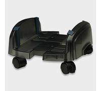 CARRELLO SUPPORTO PORTA PC CASE ATX IN PLASTICA CON RUOTE NERO