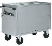 CARRELLO TERMICO BAGNOMARIA Acciao inox Cucine professionale 2 bacinelle H102