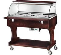 CARRELLO TERMICO BAGNOMARIA CON CUPOLA wenge professionael ristoranti buffet