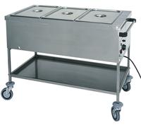 Carrello termico professionale in acciaio inox per ristorazione Hotel Bagnomaria