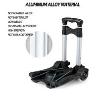 Carrello tirato a mano da 1 PC Carrello da carico portatile per esterni Carrello pieghevole per la movimentazione dei bagagli per la casa Nero/Blu